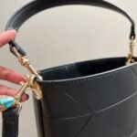 Prada Symbole Leather Bucket Bag Black 21Cm 1BE048 ASK F0002 - Image 6