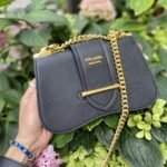 Prada Sidonie Saffiano Black 24cm 1BD184 2AIX F0002 - Image 8