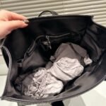Prada Small Antique Nappa Leather Tote Black 33Cm 1BG587 UVL F0002 V OOM - Image 8