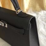 Hermes Kelly Mini Epsom Handbag Black 22cm - Image 5