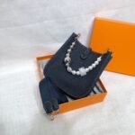 Hermes Mini Evelyne Bag Blue Nuit 17cm - Image 3