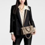 Louis Vuitton OnTheGo East West Bicolor Monogram Empreinte Cream 25cm M23641 - Image 9