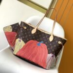 Louis Vuitton X YK Neverfull MM Monogram Kusama Pumpkin 31cm M46468 - Image 2