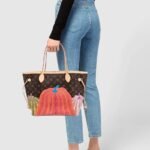 Louis Vuitton X YK Neverfull MM Monogram Kusama Pumpkin 31cm M46468 - Image 4