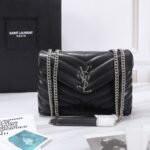Saint Laurent Loulou Small Black Nickel 25cm - Image 2