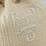 Prada Crochet Bucket Bag Beige 24cm 1BE068 2M2T F0018 V OUO - Image 6