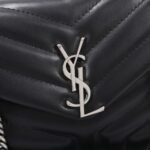 Saint Laurent Loulou Small Black Nickel 25cm - Image 3