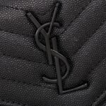 Saint Laurent Cassandre Envelope Chain Wallet Black Metal 20Cm - Image 4
