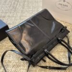 Prada Bonnie Extra Large Leather Handbag Black 42Cm 1BA439 2CYR F0002 V OOO - Image 6