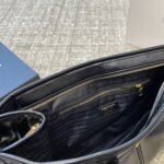 Prada Bonnie Extra Large Leather Handbag Black 42Cm 1BA439 2CYR F0002 V OOO - Image 8