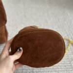 Prada Mini Suede Bag Cocoa Brown 19cm 1BC227 008 F0324 V OOO - Image 5