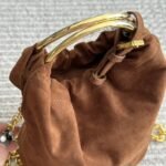 Prada Mini Suede Bag Cocoa Brown 19cm 1BC227 008 F0324 V OOO - Image 6