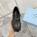 Prada Monolith Brushed Leather Loafers In Black 2DE129B4LF0002 - Image 2