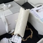 Chanel Mini 2.55 Handbag White 20cm - Image 6