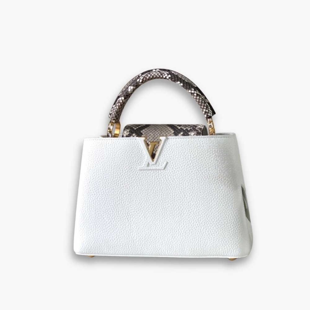 Thumbnail-1-1 Louis Vuitton Capucines BB White And Python Trim 27cm - Image 1