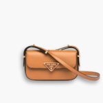 Prada Triangle Logo Shoulder Bag Brown 21Cm 1BD339 ASK F0XUG V MTO