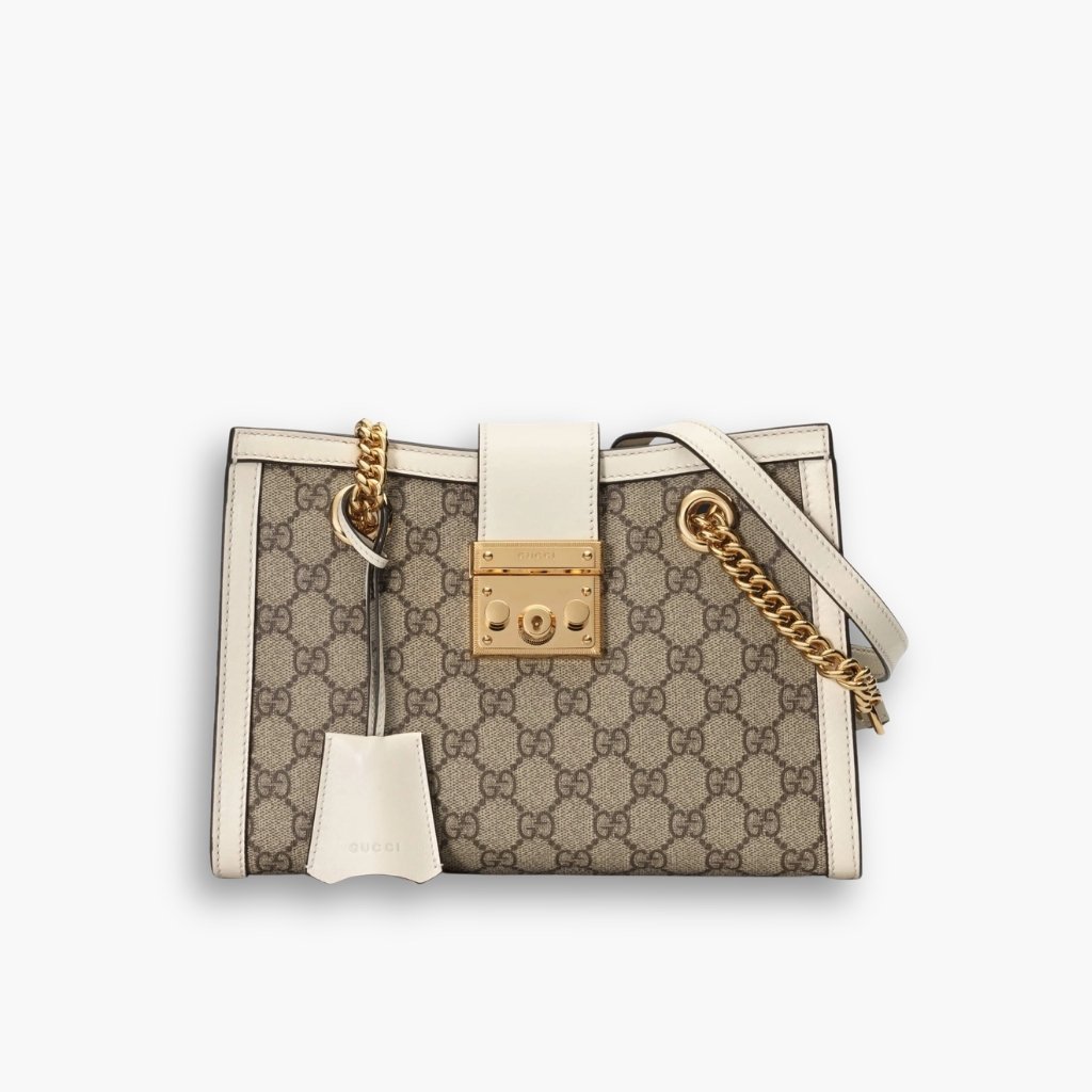 Thumbnail-Elegous-7 Gucci Padlock Small GG Shoulder Bag White 26Cm 498156 KHNKG 9761 - Image 1