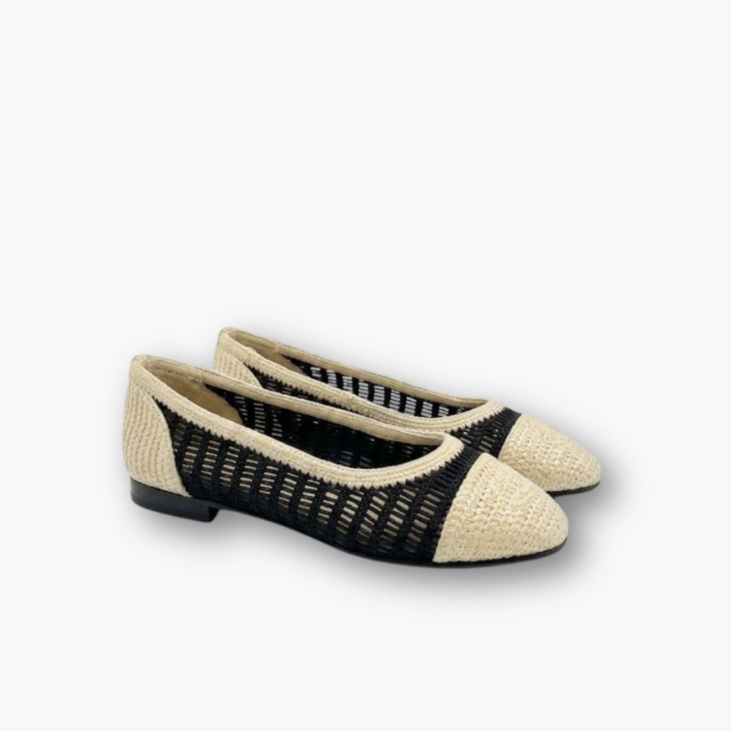 Thumbnails-Elegous-11-1-1 Chanel Ballet Flats Raffia Black G46352 B19806 NAFBB - Image 1