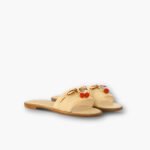 Louis Vuitton x Murakami Lily Flat Mule Raffia 1AHLRN