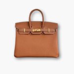 Hermes Birkin 25 Handbag Gold Brown 25cm