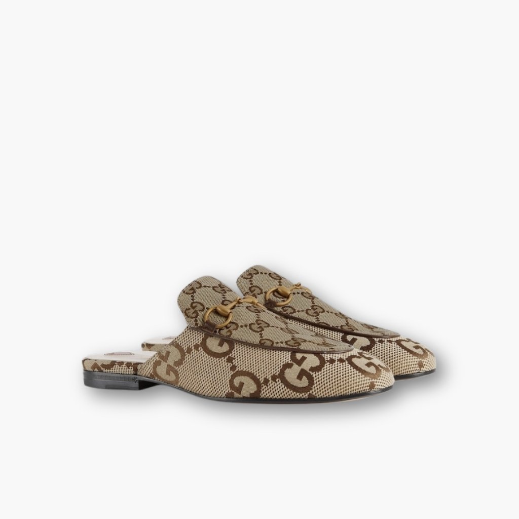 Thumbnails-Elegous-17-1 Gucci Women’s Princetown Slipper Beige And Ebony GG Canvas 475094 UKO60 2588 - Image 1