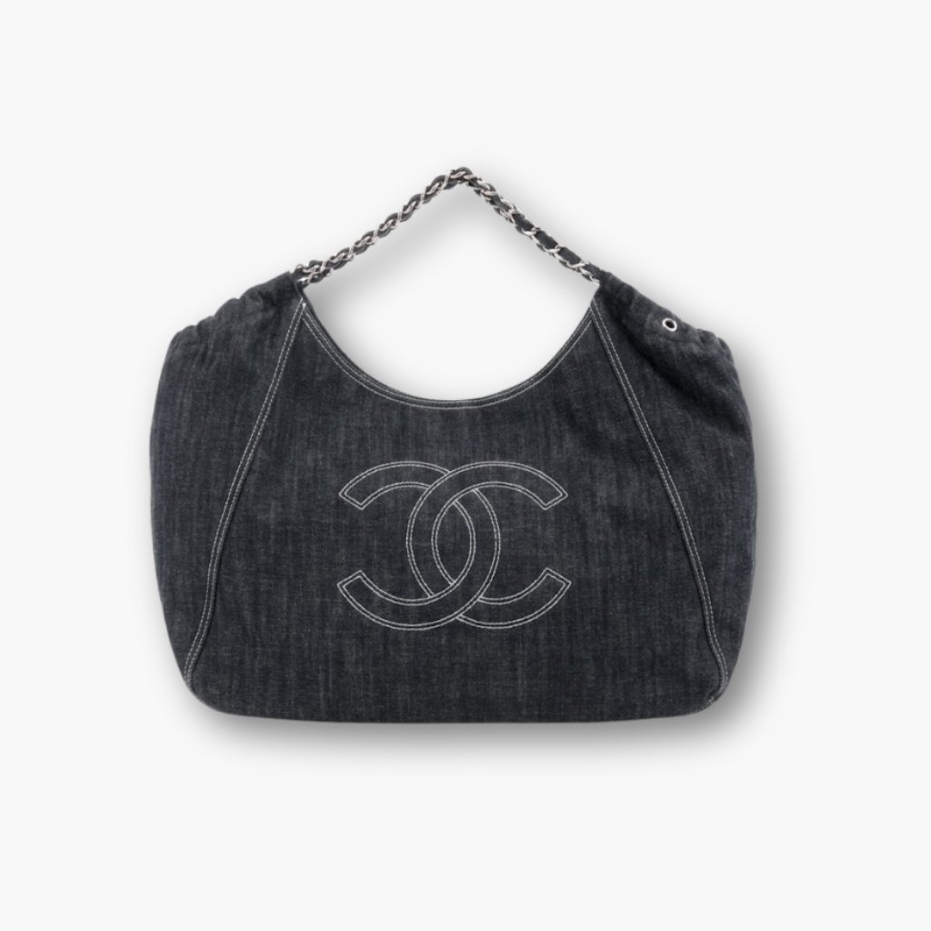 Thumbnails-Elegous-18-1 Chanel Coco Cabas Shopping Bag Denim Dark Blue 36Cm - Image 1