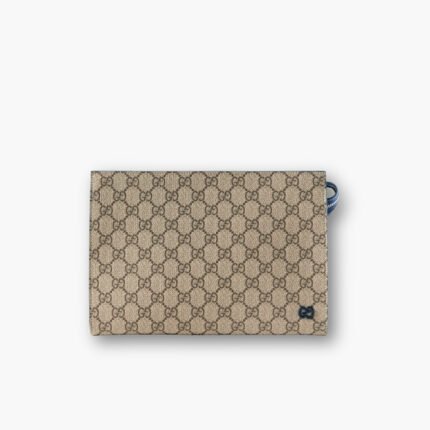 Gucci GG Pouch With GG Detail Beige And Ebony 26Cm 768255 FACQC 9751