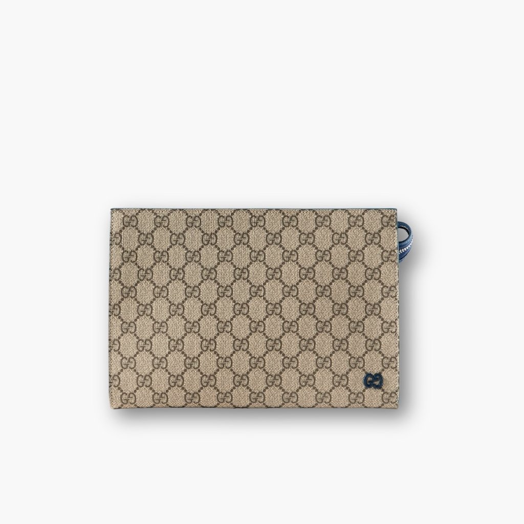 Thumbnails-Elegous-2-3 Gucci GG Pouch With GG Detail Beige And Ebony 26Cm 768255 FACQC 9751 - Image 1