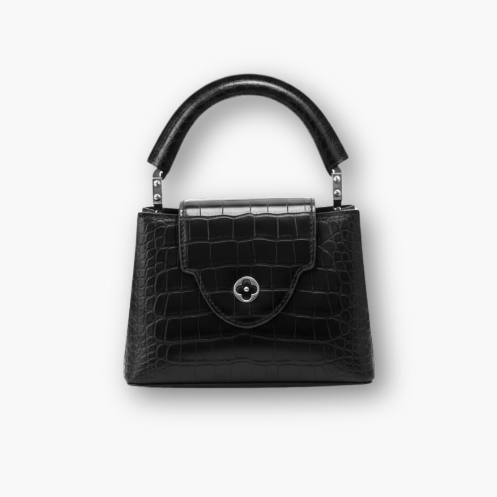 Thumbnails-Elegous-2-4 Louis Vuitton Capucines Alligator Black 20Cm N92173 - Image 1