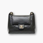 Chanel Hobo Bag Gold Tone Metal In Black 38Cm