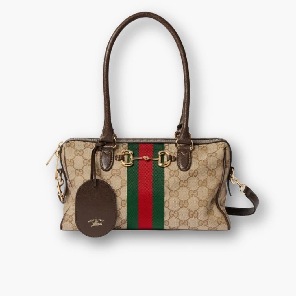 Thumbnails-Elegous-5-1-1 Gucci Borsetto Medium Boston Bag GG Canvas Sand And Brown 28Cm 866732 FAFV9 9653 - Image 1