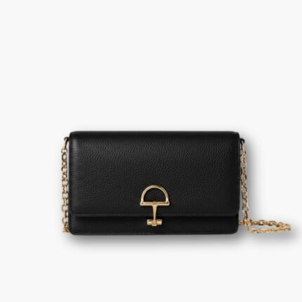 Gucci Half Horsebit Wallet On Chain Black 20Cm