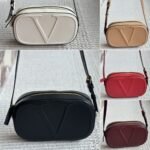 Valentino Vlogo Walk Leather Crossbody Bag Red 25cm - Image 3