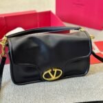 Valentino Garavani Vlogo 1960 Nappa Leather Shoulder Bag Black 28cm - Image 4