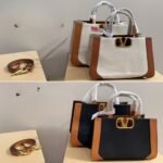 Valentino Garavani Small Vlogo Signature Tote Bag White 28cm - Image 2
