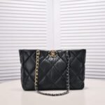 Chanel 19 East West Shopping Bag Black 36cm - Image 2