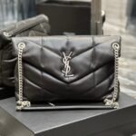 Saint Laurent Puffer Medium Black 35Cm 5774751EL001000 - Image 3