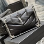 Saint Laurent Puffer Medium Black 35Cm 5774751EL001000 - Image 4