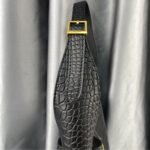 Saint Laurent Le 5 À 7 Supple Large Black Python 27cm - Image 4