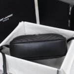 Saint Laurent Lou Camera Bag Matte Black Metal 23Cm - Image 6