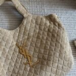 Saint Laurent Raffia Maxi Tote Bag Beige 40Cm - Image 2