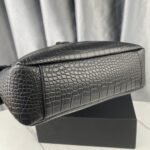 Saint Laurent Le 5 À 7 Supple Large Black Python 27cm - Image 7