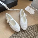 Chanel Mary Jane Ballet Flat White G45503 B16406 NX269 - Image 2