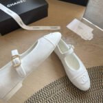Chanel Mary Jane Ballet Flat White G45503 B16406 NX269 - Image 4