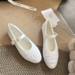 Chanel Mary Jane Ballet Flat White G45503 B16406 NX269 - Image 3