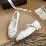 Chanel Mary Jane Ballet Flat White G45503 B16406 NX269 - Image 6