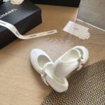 Chanel Mary Jane Ballet Flat White G45503 B16406 NX269 - Image 7