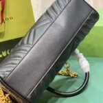 Gucci Marmont Small Top Handle Bag Black 27 cm 746319 AABZB 1000 - Image 6