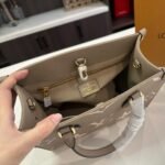 Louis Vuitton OnTheGo PM Bicolor Monogram Empreinte Cream 25Cm M45779 - Image 3