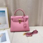 Hermès Kelly 28 Sellier Handbag In Rose 28cm - Image 3